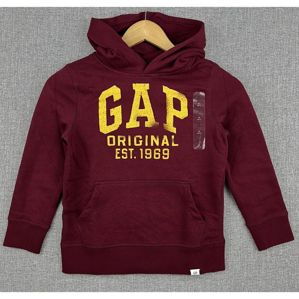Gap Kids Youth Fleece  Hoodie Sweatshirt Brick Size S 6-7 NWT Original